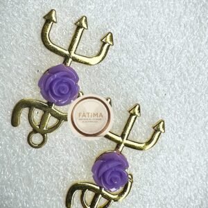 Tridente Dourado Com Rosa