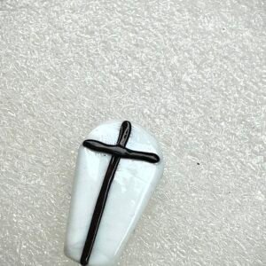 Firma Caixão Branco com Preto