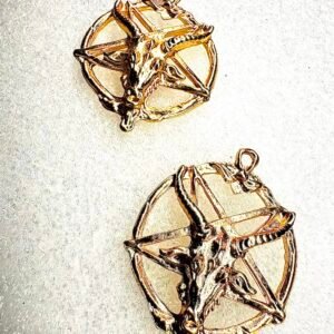 Pingente baphomet Grande Dourado
